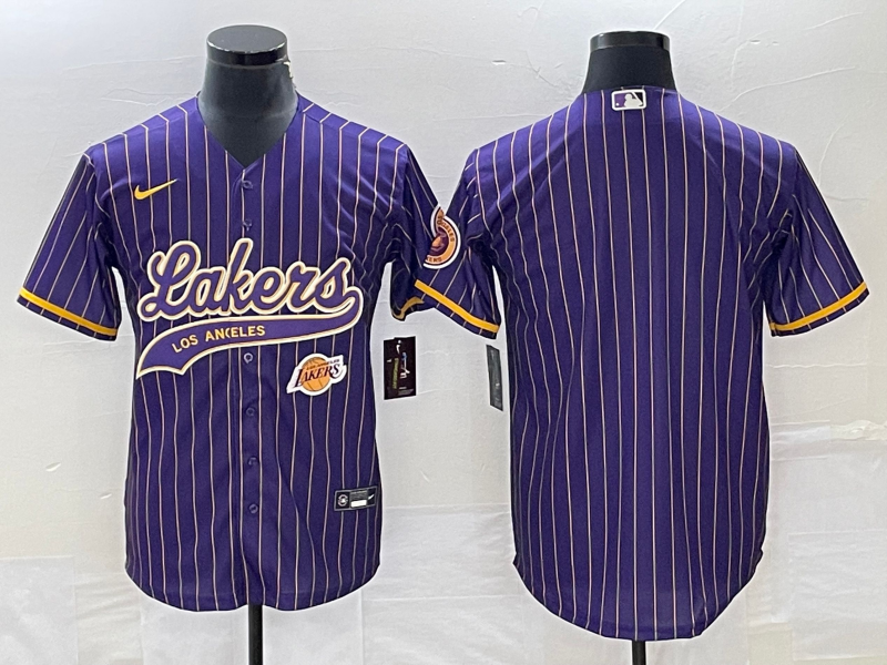Nike 2023 Men Los Angeles Lakers Blank purple NBA Jersey style 7